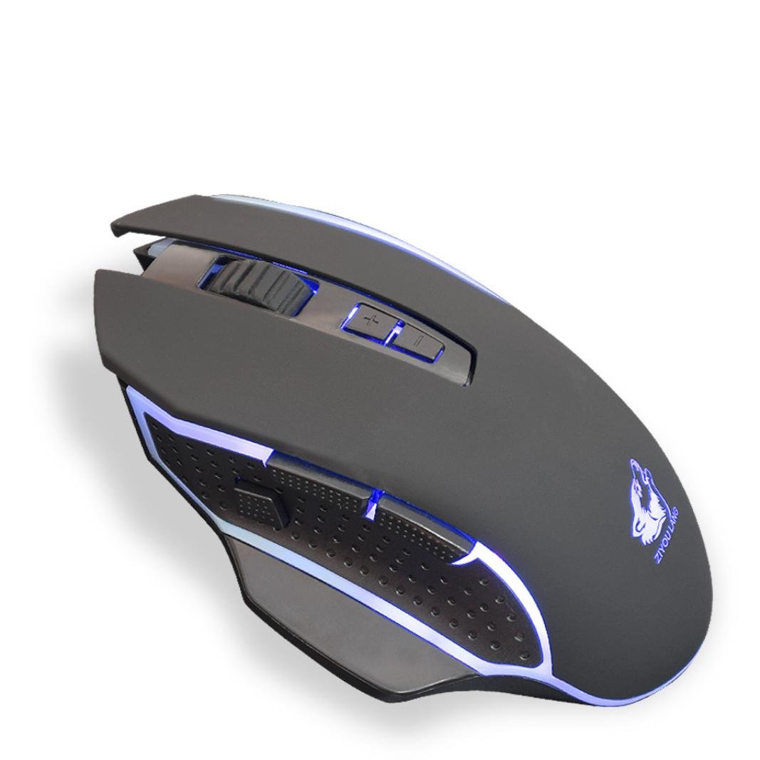 Free-wolf Souris Gamer - Filaire USB Respirant RGB Coloré - Forme